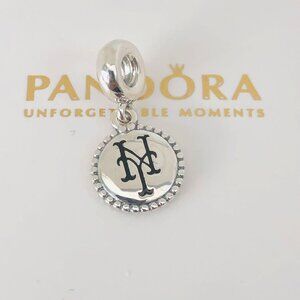 ✨🔥Pandora New York Mets Dangle Charm S925 Silver with box